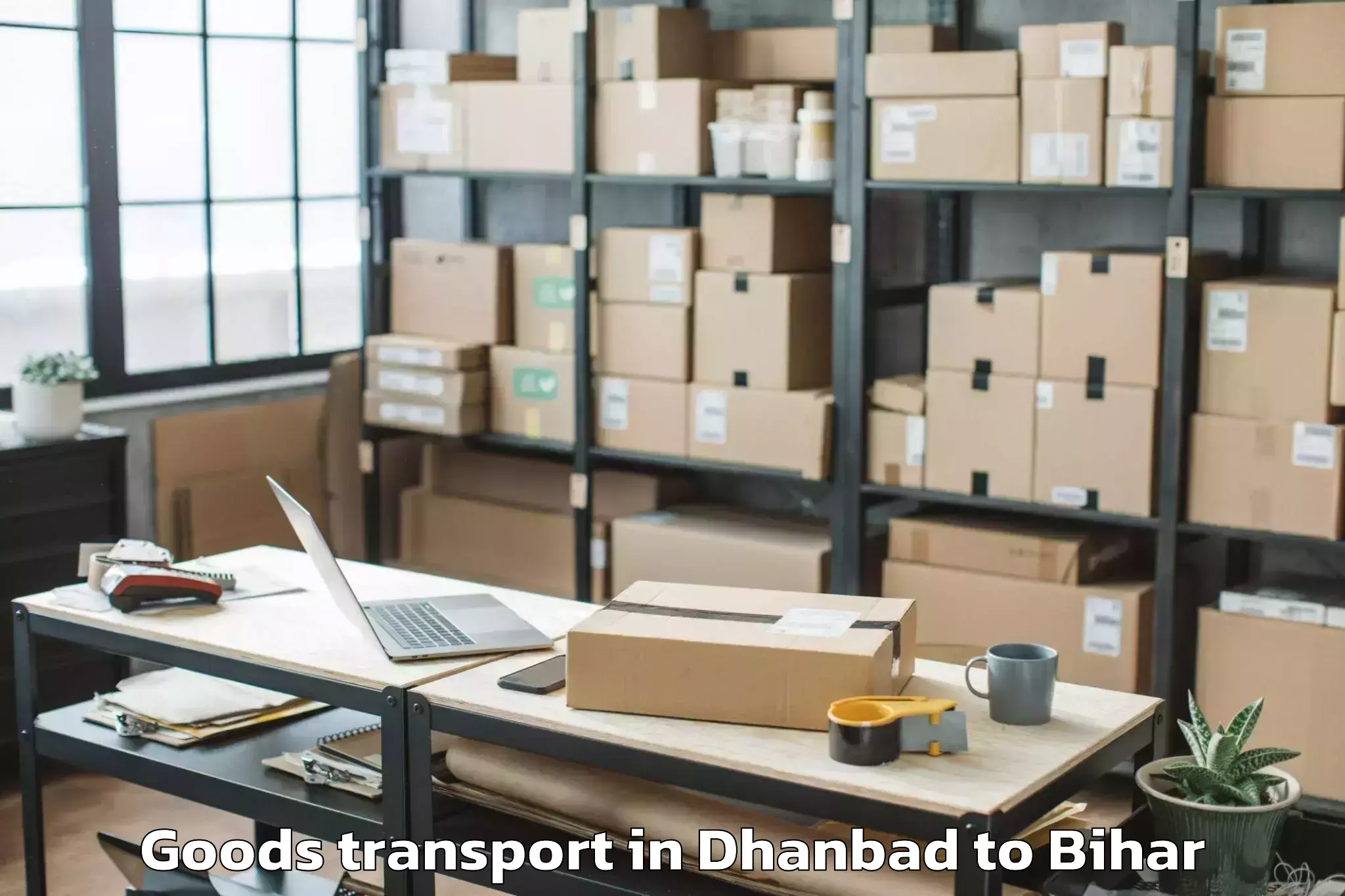 Discover Dhanbad to Charaut Goods Transport